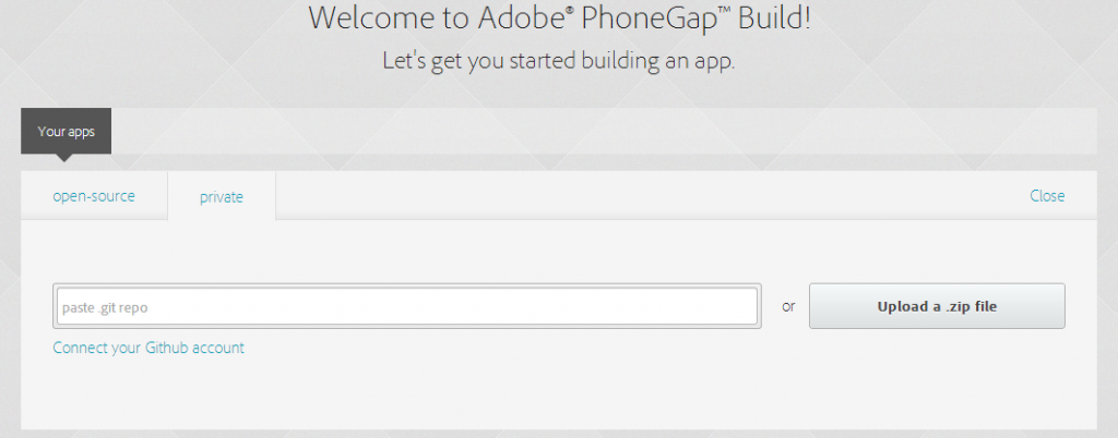 PhoneGap Build Step 1