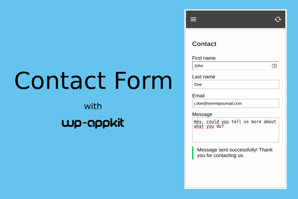 appily contact form